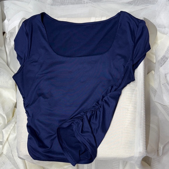 American Eagle Outfitters Blue Tee with Denim Vest - Picture 7 of 8